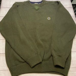 Ozark Wilderness Outfitters Vintage 90s Green Pullover Crewneck Sweater XL.